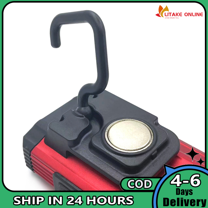 Bicycle Front Light Usb Rechargeable Dual Light Source Flashlight Torch Outdoor Camping Tent Lantern With Magnet Hook