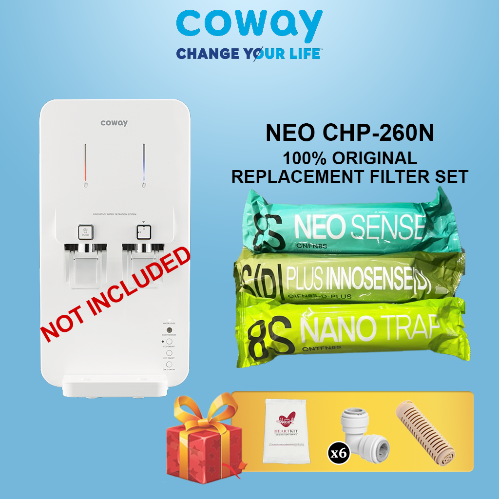 100 Original Coway Filter Replacement Set with Antibacterial Ceramic