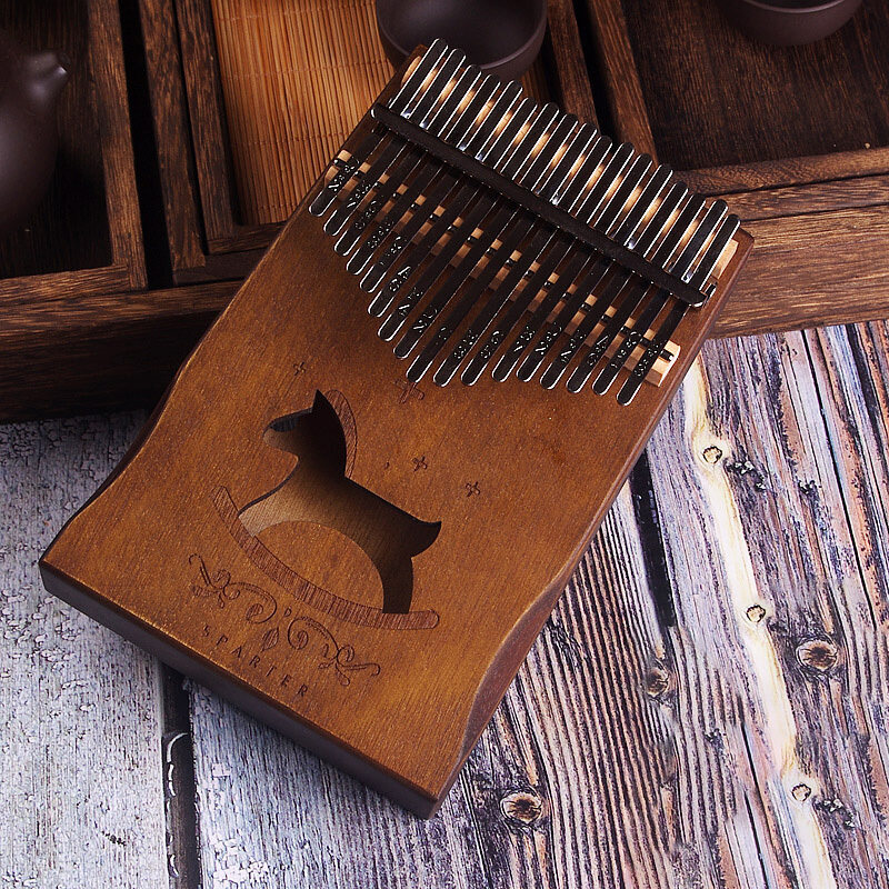 17 Keys Kalimba African Solid Mahogany Thumb Piano 17 Keys Solid Wood Kalimba Musical Instrument High-Quality Wood Finger Piano Malaysia