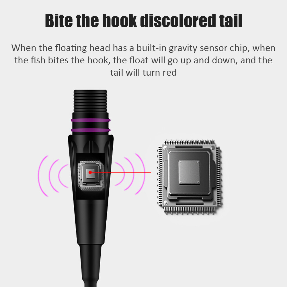 Smart Luminous Float Tail Night Sensor Color Change Electric Fishing Float
