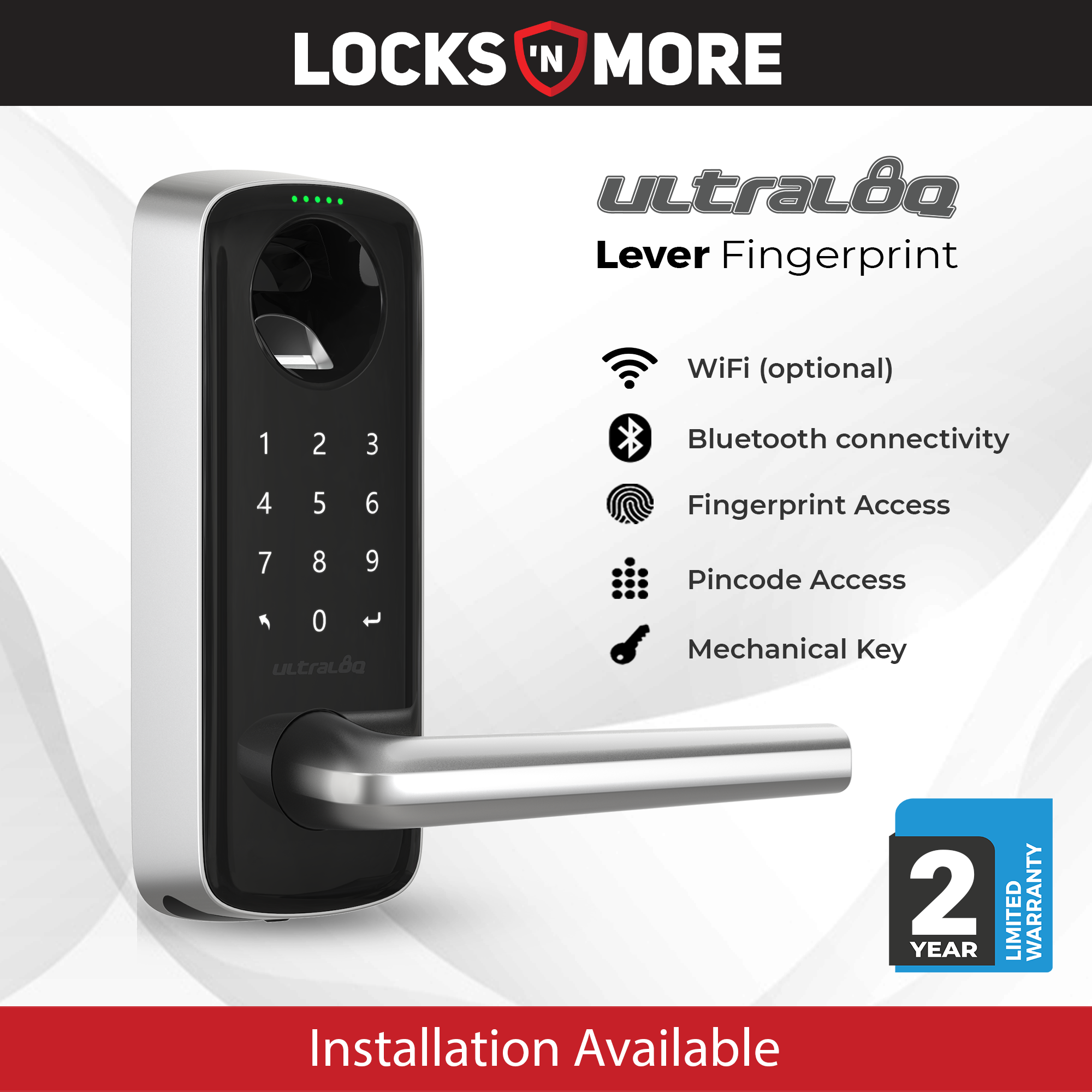 Ultraloq Lever Fingerprint Digital Lock 