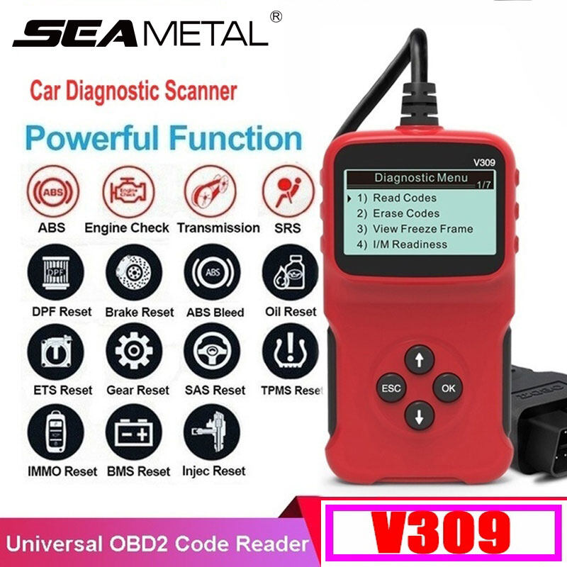 ELM327 V309 OBD 2 OBDII LEDสมาร์ทรถอัตโนมัติเครื่องมือวิเคราะห์การเชื่อมต่อเครื่องสแกนเนอร์ดึงข้อมูลยานพาหนะอ่านและล้างรหัสปัญหาตรวจจับการแก้ไขปัญหา