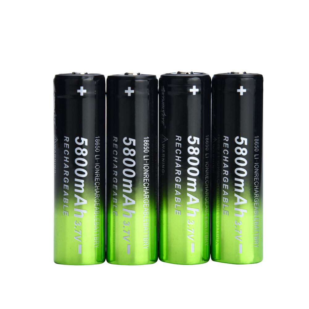 2 PCS 5800mAh Li-ion 18650-Batteries 3.7V Rechargeable Batteries /& 1 PCS Dual Smart Battery Charger For 18650 Flashlight Headlamp /& Electronic Tools
