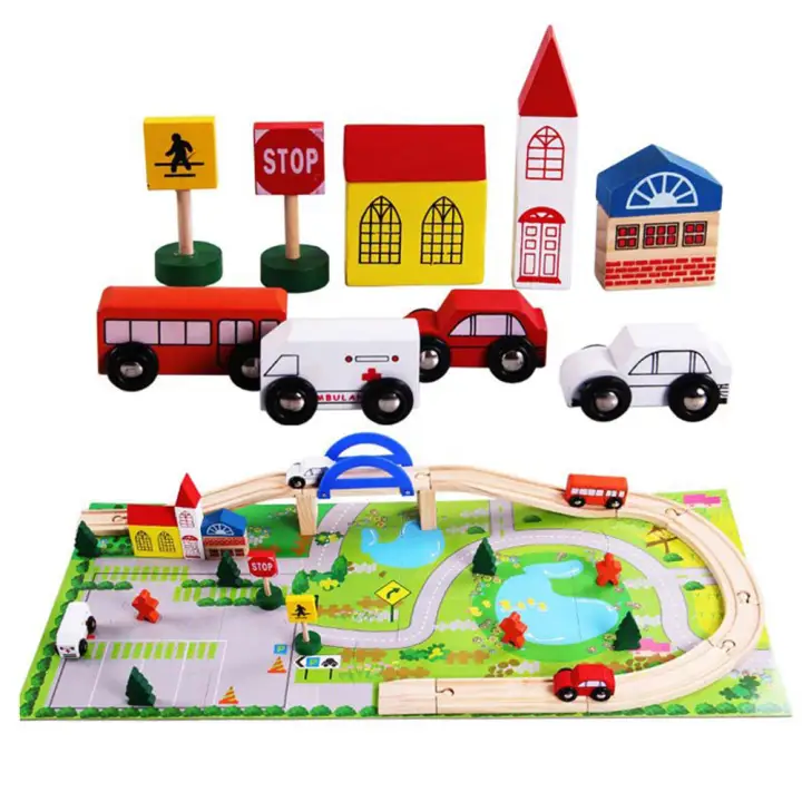 early learning wooden train set