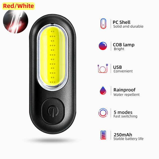 ROCKBROS Bicycle Light taillight Night ride Warning Light Mountain road Car lights Portable Recharge