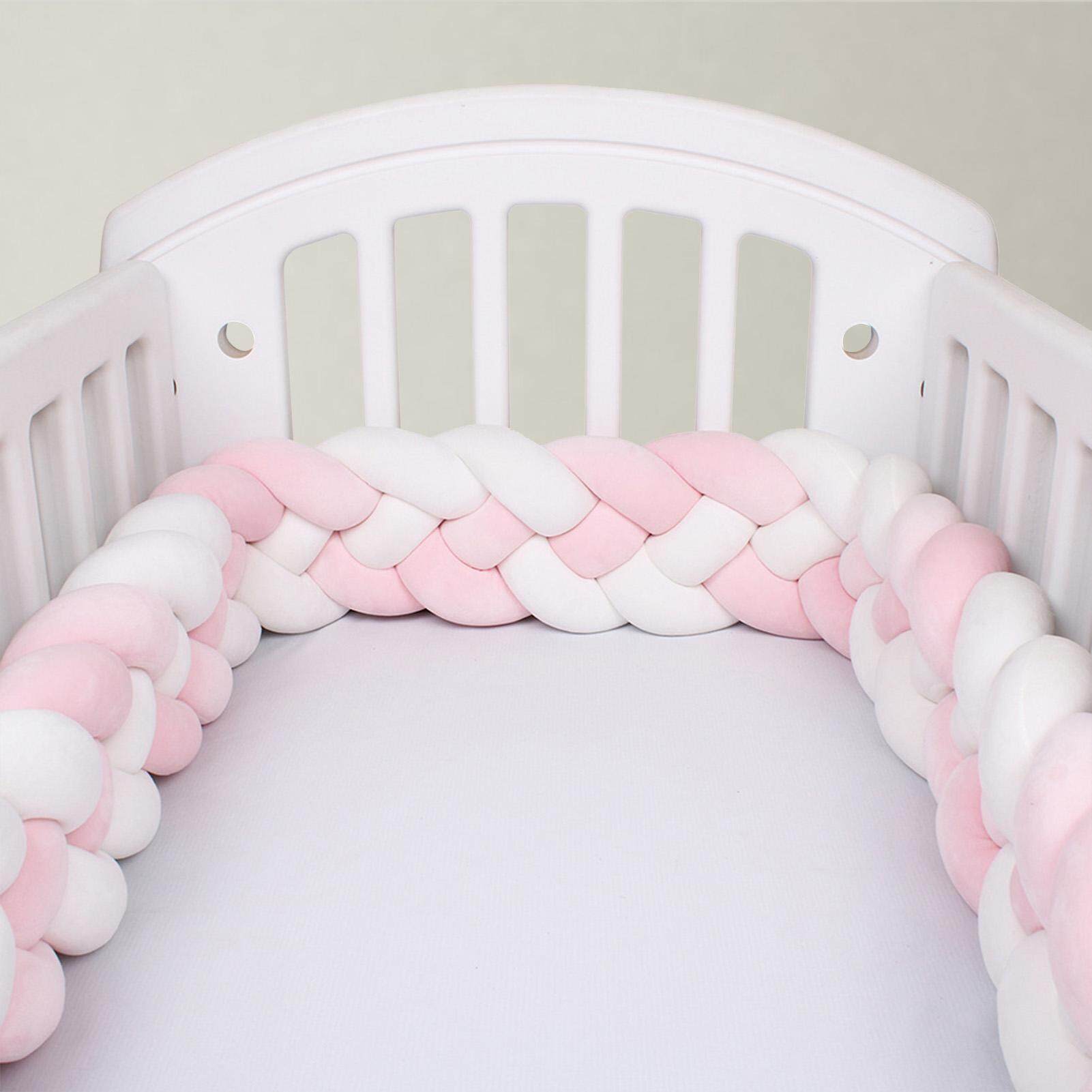2 Meter Baby Bed Bumper Infant Braid Cot Bumper Cradle Pillow Cushion