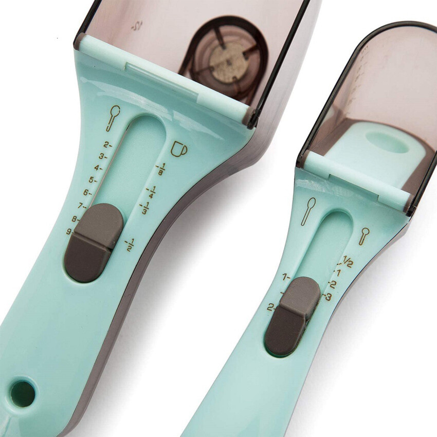 Adjustable Graduated Measuring Cup Kitchen Tool Plastic Spoon Measuring Cup For Baking Cooking Coffee Sugar Salt