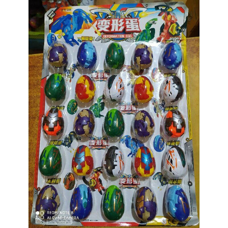 Trứng khủng long biến hình siêu nhân vỉ 25 quả