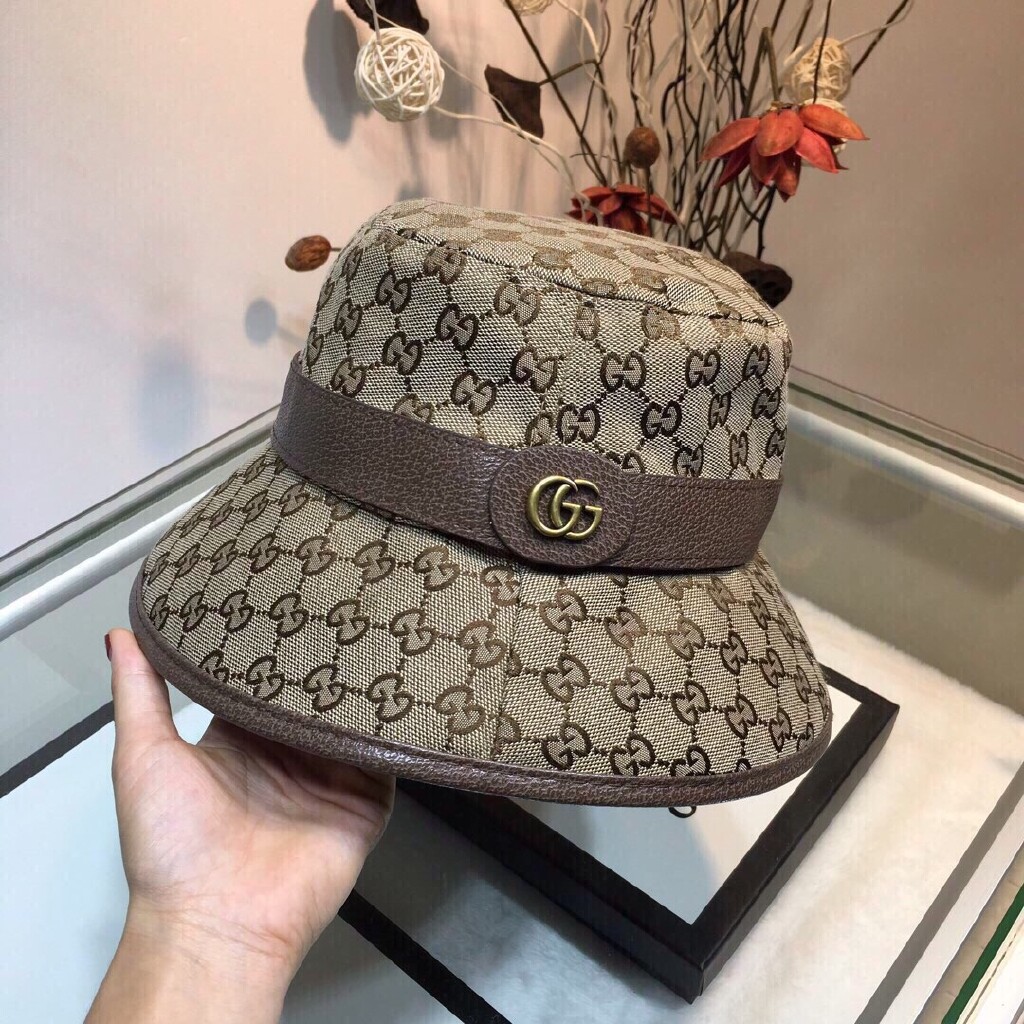 gucci leather bucket hat