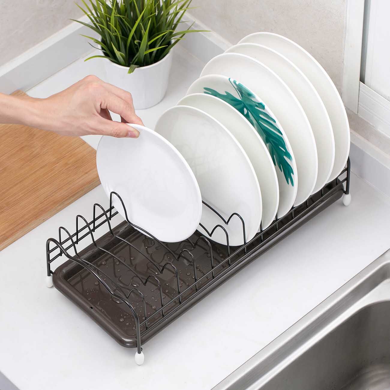 CNMF Iron Dish Rack Bowl Plate Storage Rack Sink Accessories Kitchen Organizer Space Saver