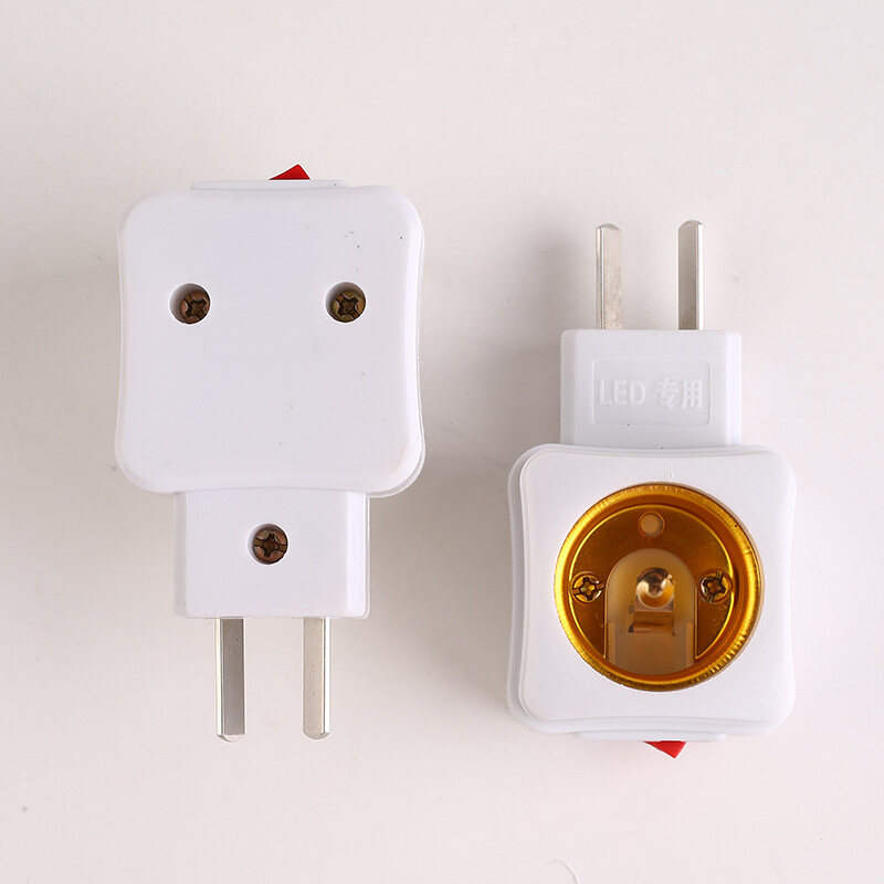 e27 led bulb lamp Holder with US plug switch E27 Screw light bulb LED Lamp socket