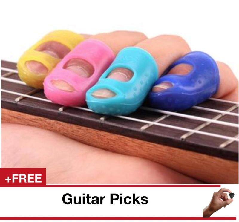 4PCS Guitar Fingertip Protectors Finger Guards For Ukulele Guitar Accessories Malaysia