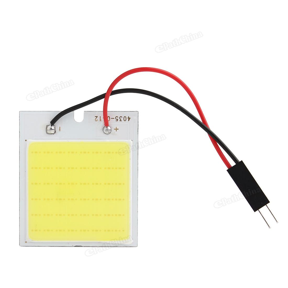 Đèn LED Đọc Sách Xe Hơi Ánh Sáng Trắng COB 12V 48SMD Đèn Bảng Nội Thất Với Bộ Chuyển Đổi Vòm T10 Festoon