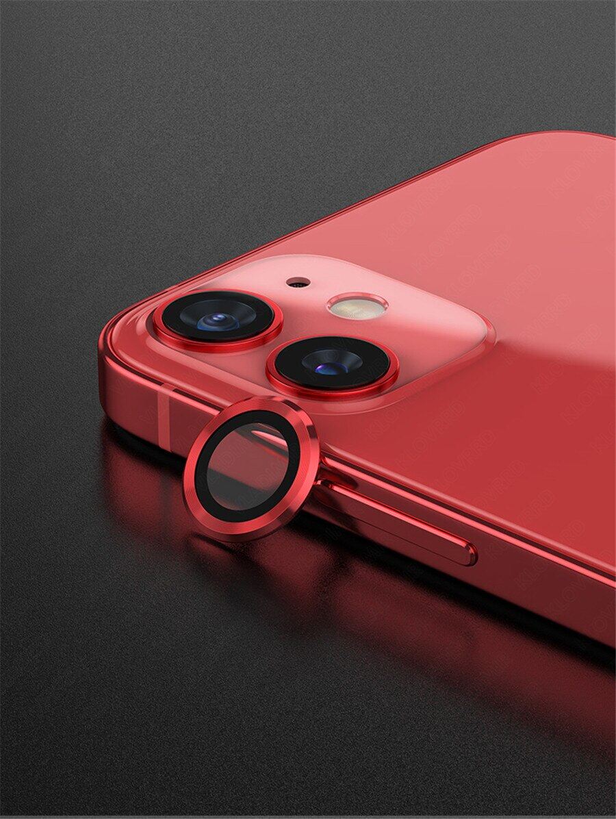 Ốp Bảo Vệ Màn Hình Ống Kính Máy Ảnh Phủ Toàn Bộ 3D Cho IPhone 13 Pro Max 12 Pro Max 12 Mini Kính Cường Lực Bảo Vệ Máy Ảnh + Ốp Vòng Kim Loại