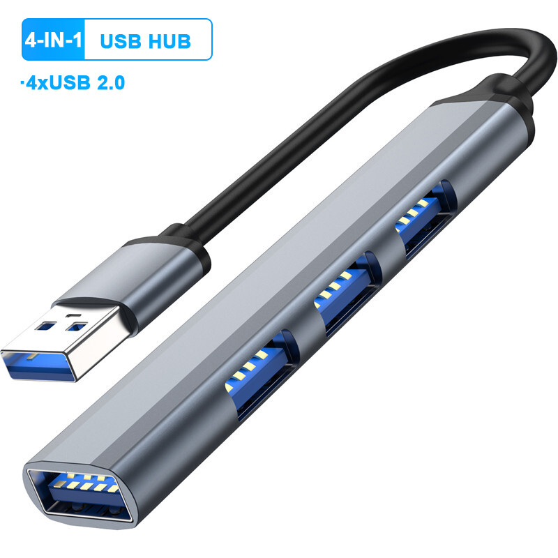 Kebidumei 4 port usb 3.0 hub usb hub dock type c 3.1 multi usb splitter otg adapter for pc usb 3.0 2.0 port