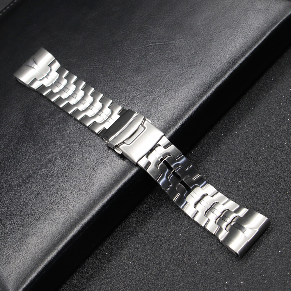 For Garmin quatix Fenix7/7x 3HR 6X QuickFit Titanium + Metal Stainless Steel Clasp Strap Watch Band 22mm 26mm EasyFit Bracelet Watchband for Fenix5X/6X pro mk1/Fenix3/Forerunner 935/945
