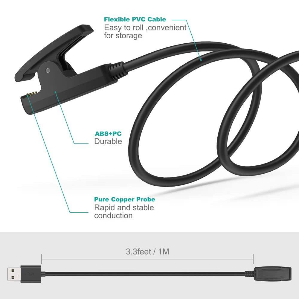 Charger Compatible for Garmin Forerunner 235, Replacement Charging Clip Cable Cord for Garmin Forerunner 235 (Forerunner 235 Charger)
