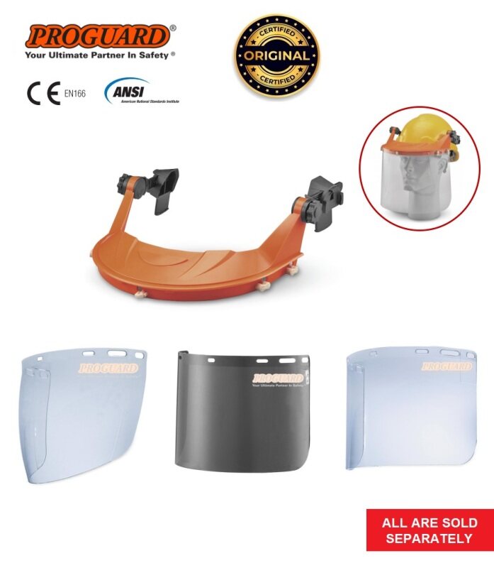 Durable & Adjustable Helmet Visor Holder, Replacement Clear or Smoke Visor BGVH, SV-11-CE, FC48C-CE, FC48G5-CE PROGUARD