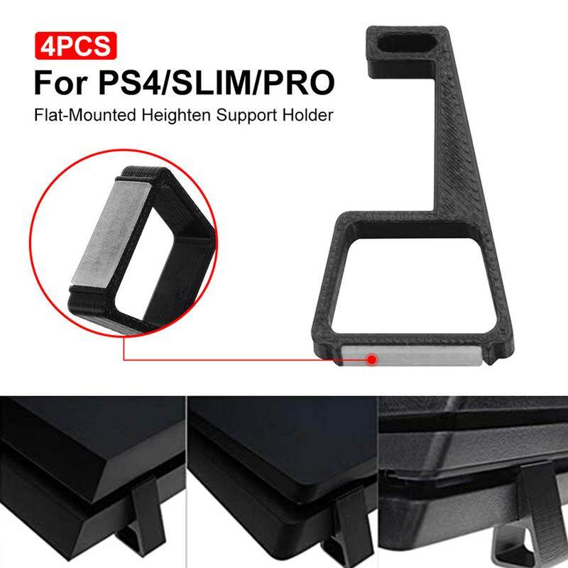Narsta 4PCS Game Console Holder Horizontal Holder Heighten Support Bracket Accessories Cooling Feet For PlayStation4 PS4 Slim Pro