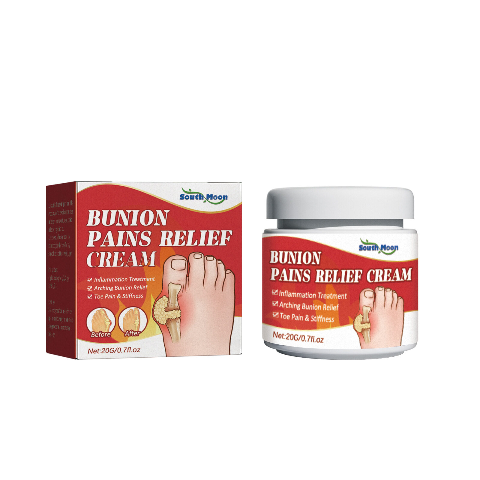 South Moon Bunion Pains Relief Cream Joint Toe Pain Relief Ointment ...