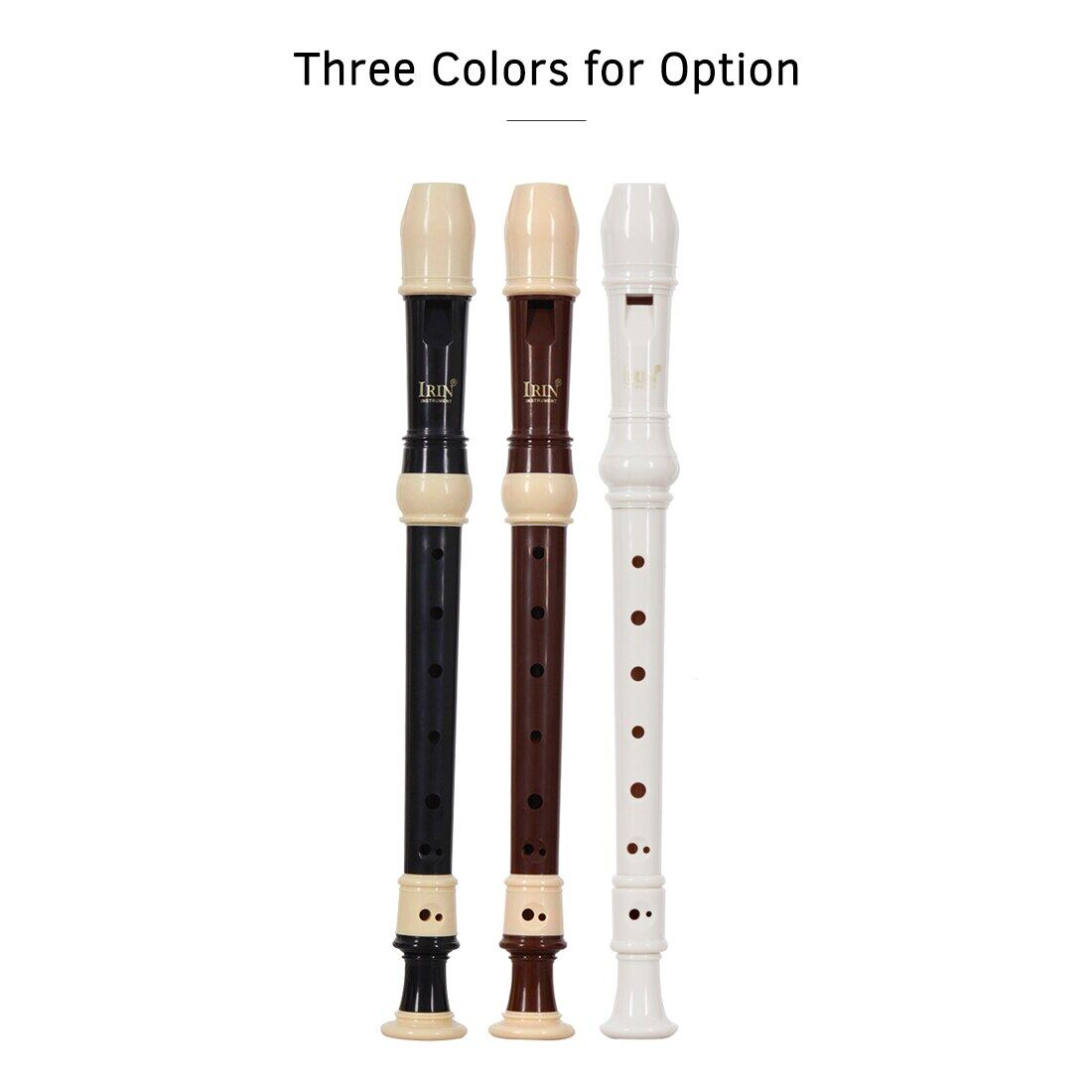 IRIN ABS Alto Recorder 8 Hole Baroque Style Recorders Instrument Detachable With Finger Rest And