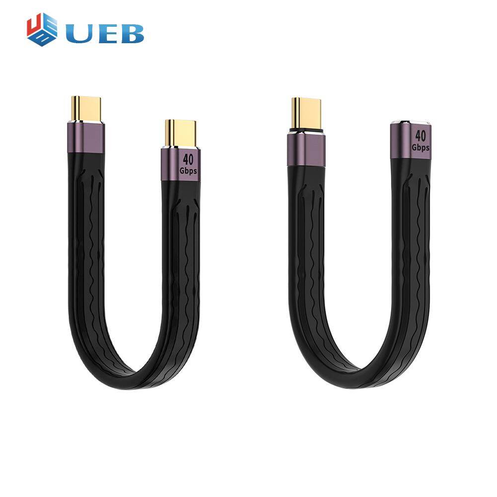 Lightweight USB 4.0 Gen3 Type C Male/Female to Type C Male Flexible Data Cable 40Gpbs 100W