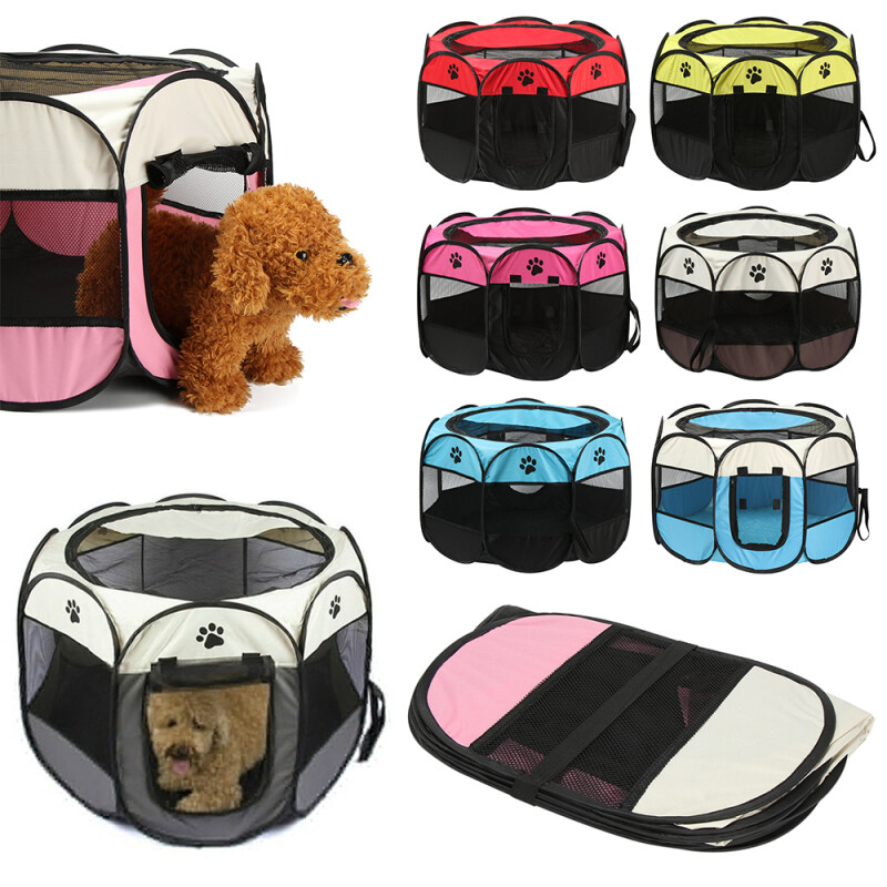 Vật nuôi Cung cấp Thùng nhà cho chó nhà cho chó mèo Cũi di động có thể gập lại Pet playpen lều