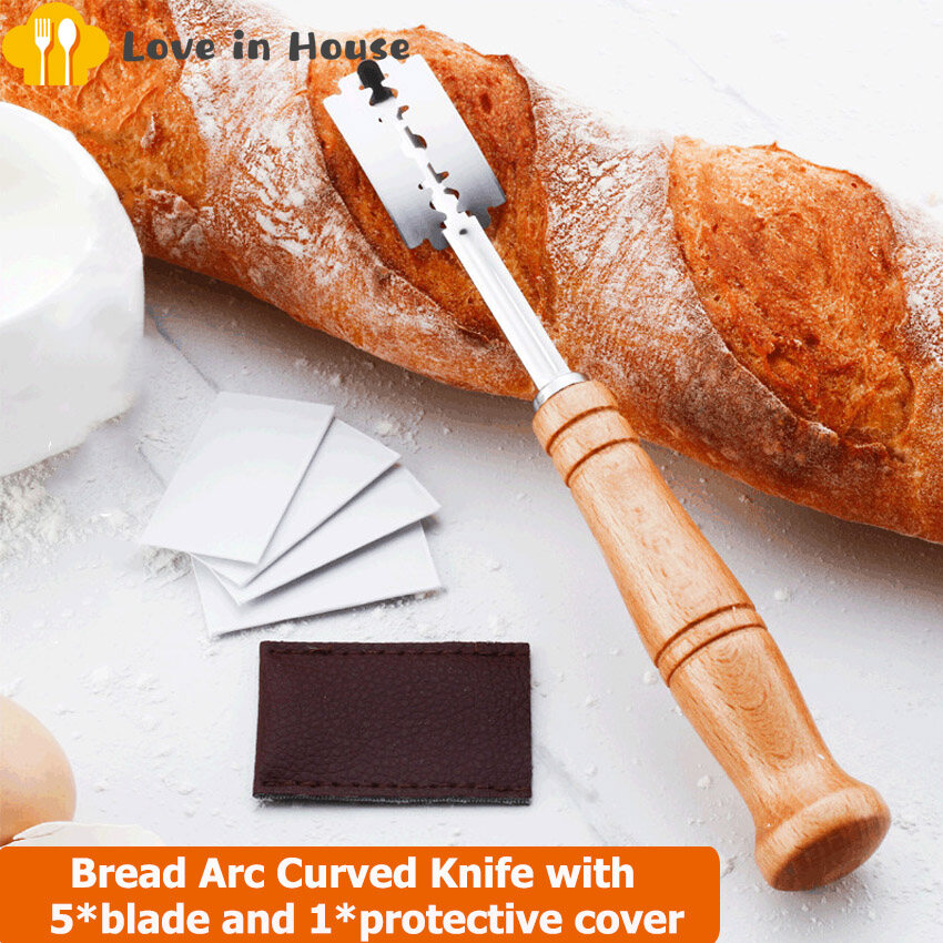 Bread Arc Curved Cutter Bakers Cutter Slashing Tool Bread Dough Scoring Blade Tools Making Razor Cutter Curved Cutter