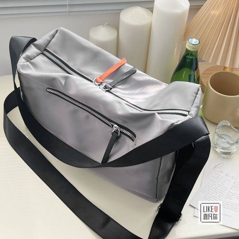 Cjoy Men's and women's crossbody bag handbag duffel bag Large capacity Hong Kong style single shoulder sports bag