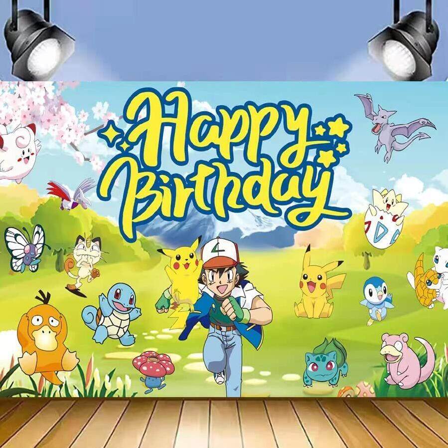 Pokémon Birthday Theme Photography Background Party Supplies Pokémon ...