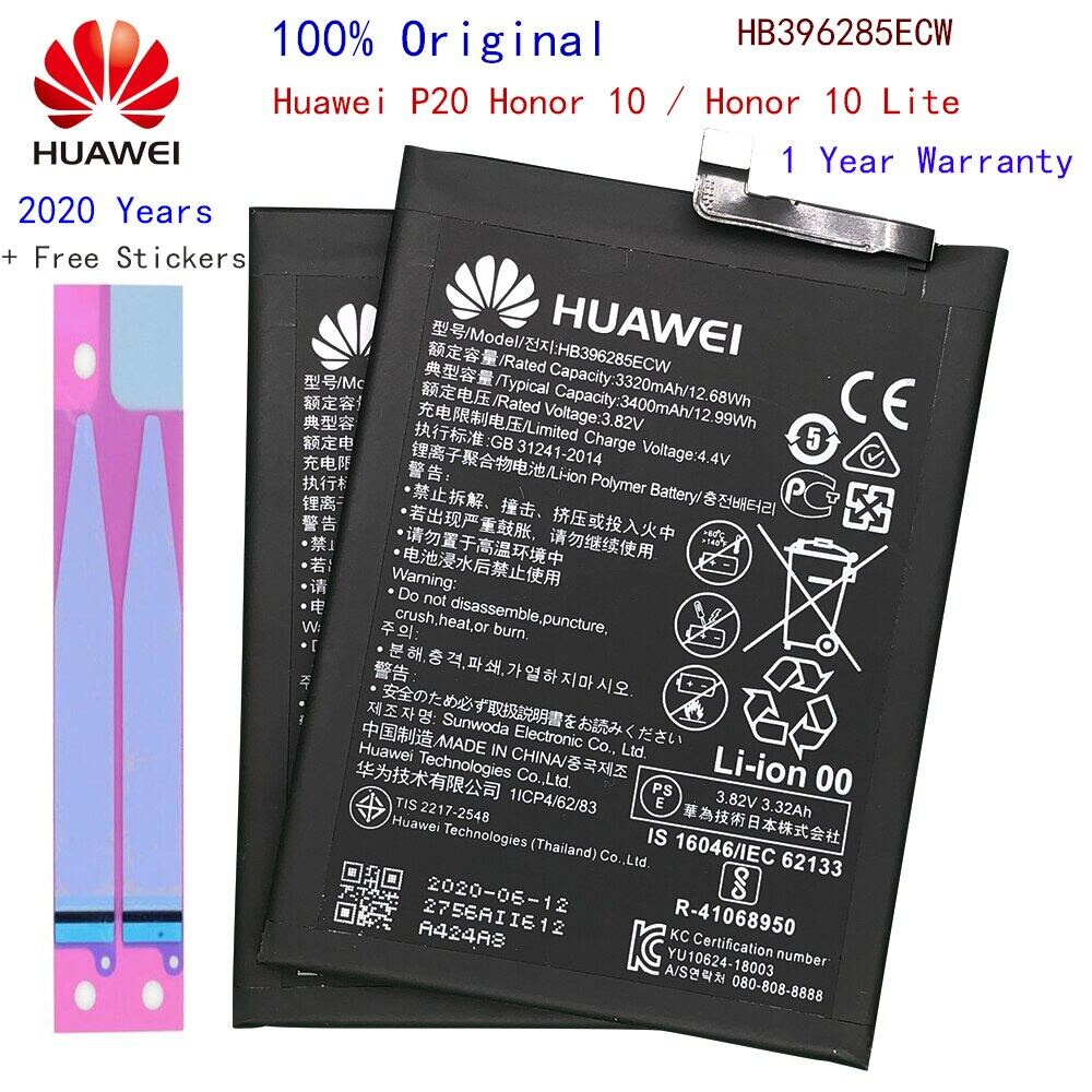 Hua Wei Replacement Phone Battery Hb396285ecw 3400mah For P20 Honor 10 Honor 10 Lite Nova 2 Mate 10 Original Batteries Lazada Singapore