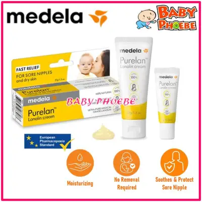 【Original Medela Malaysia】Medela Purelan Lanolin Cream Nipple Cream - 100& Natural Safe for Baby 7g/37g (1pc) Baby Phoebe Breastfeeding Breast Care