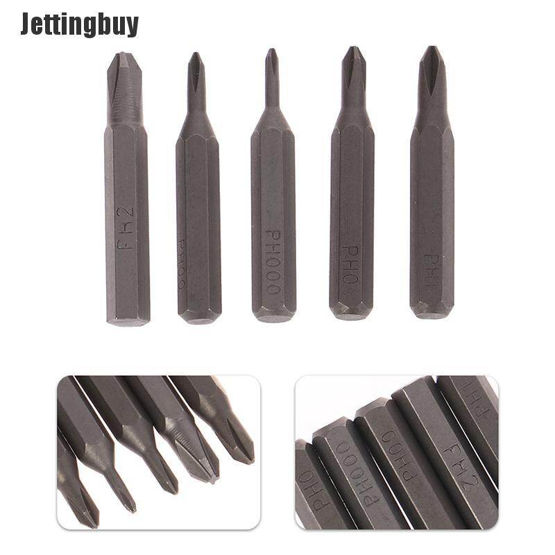 Jetting buy 5pcs cross screwdriver bits ph000 ph00 ph0 ph1 ph2 4mm hex shank screwdriver set