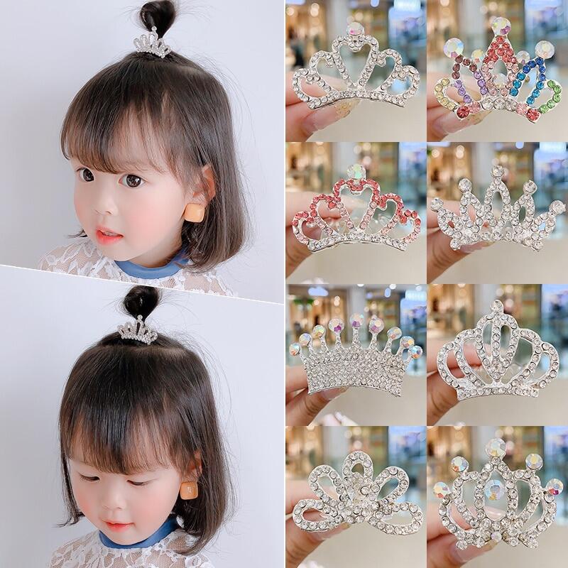 New Children Diamond Crown Hair Ornament Korean Crown Performance Princess Hair Comb Hair Clip Girls Hairpin Headdress