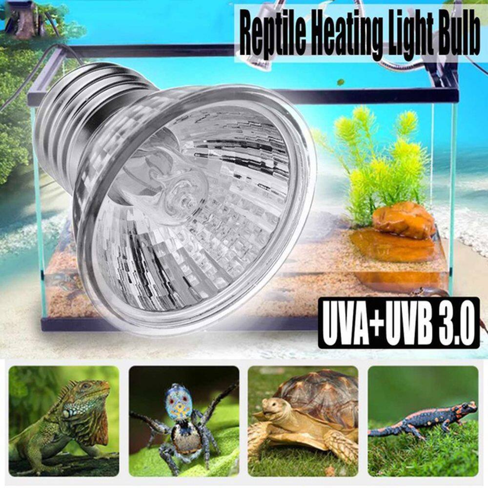 DEQIX Lizard Full Spectrum Heat Lamp Turtle UVA Light Halogen Bulb Basking Light Reptile