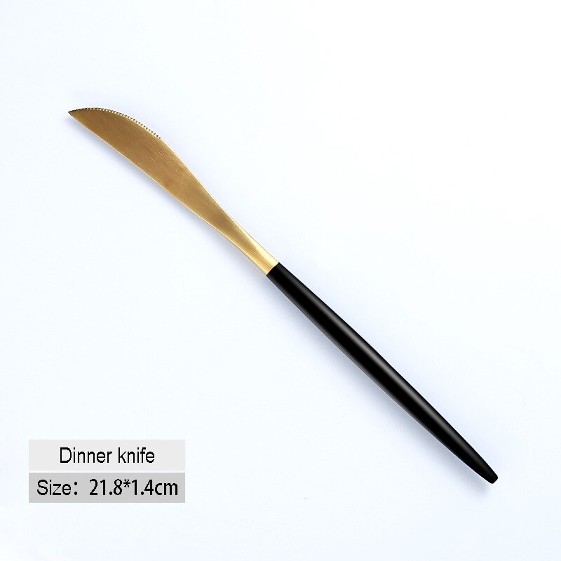 Matte Black 18/10 Stainless Steel Cutlery Tableware Coffee Spoon Salad Fork Chopsticks Flatware Set Dishwasher Safe