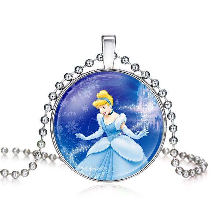 Disney Frozen Necklace Anime Chrildren's Cartoon Elsa Princess