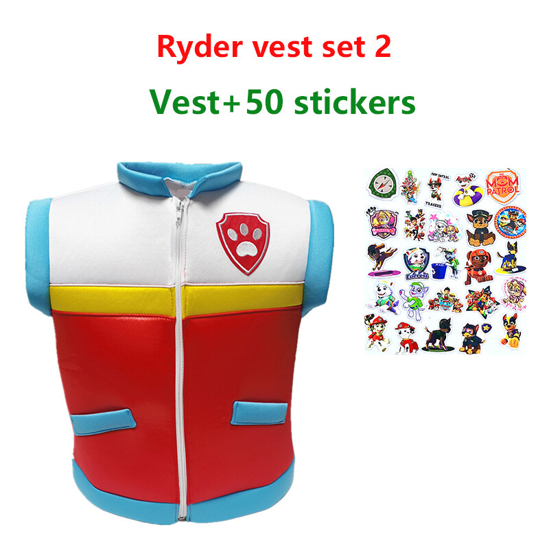 Children Ryder Costume Paw Patrol Vest Cosplay Captain Ryder Halloween 