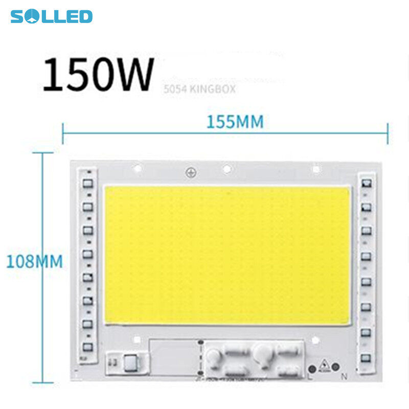 SOLLED 100W/150W/200W 220V Driverless COB LED Lamp led chip Bead for Outdoor Lighting