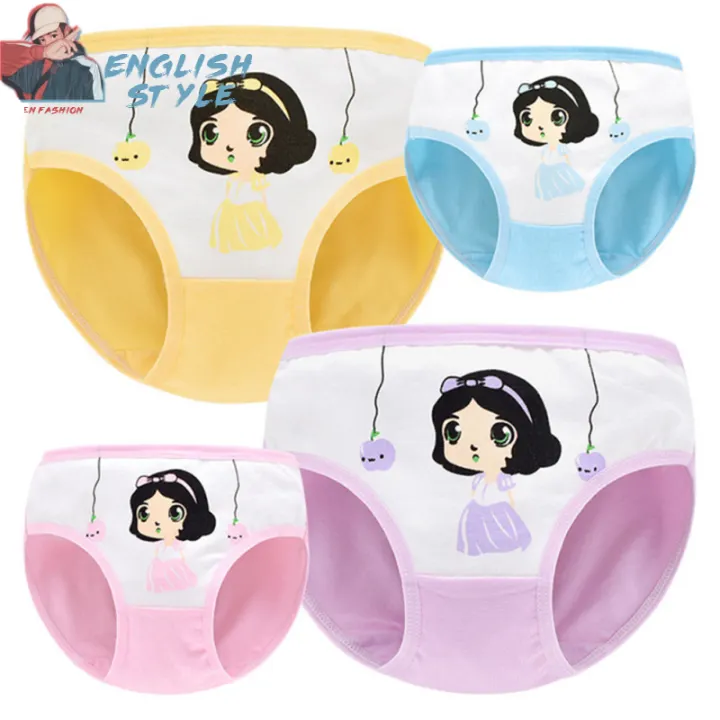 Celana Dalam Anak Perempuan Lucu Celana Dalam Kartun Anak Anak 4 Buah Set Gaya Inggris Lazada Indonesia