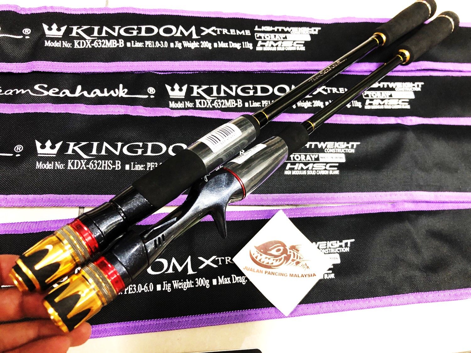 TEAM SEAHAWK KINGDOM XTREME SPINNING & BAITCASTING SOLID CARBON JIGGING