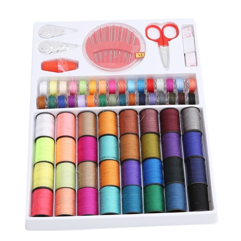 Feng Qi shopHộp Đựng 100 Cái/bộ Bộ Dụng Cụ May Vá Kim Chỉ Máy Đo Đường Dây (Kích Thước: Một Cỡ)