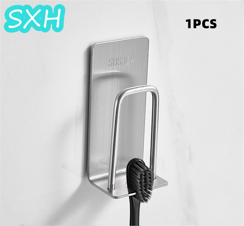 SXH Toilet Punch-Free Toothbrush Rack Mouthwash Cup Brushing Cup Tooth Cylinder Set Wall-Mounted Wall-Mounted Storage Rack Toothbrush Holders