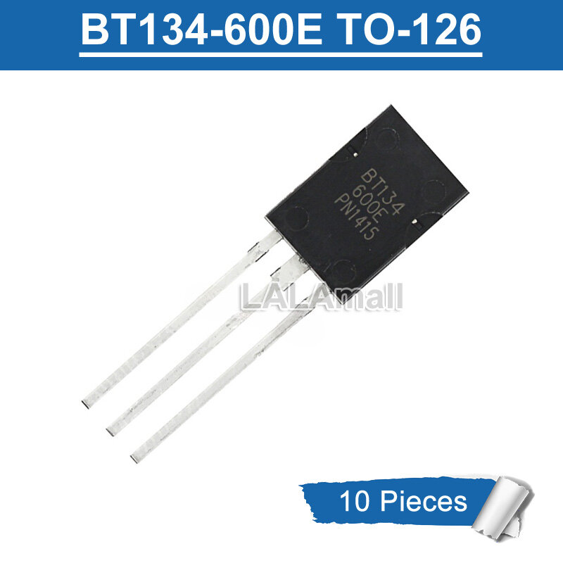 10ชิ้น TO126 BT134-600E BT134 600E ถึง-126 4A/600V Triacs แบบใหม่ ...