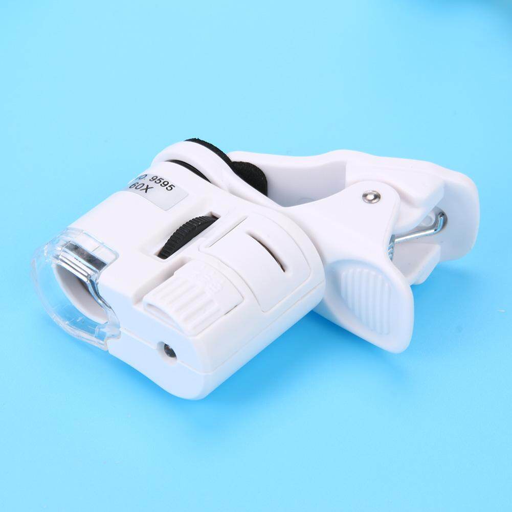 Kính Hiển Vi Điện Thoại Di Động 60X Thông Dụng Ống Kính Macro Kẹp Máy Ảnh Siêu Nhỏ Có Đèn LED
