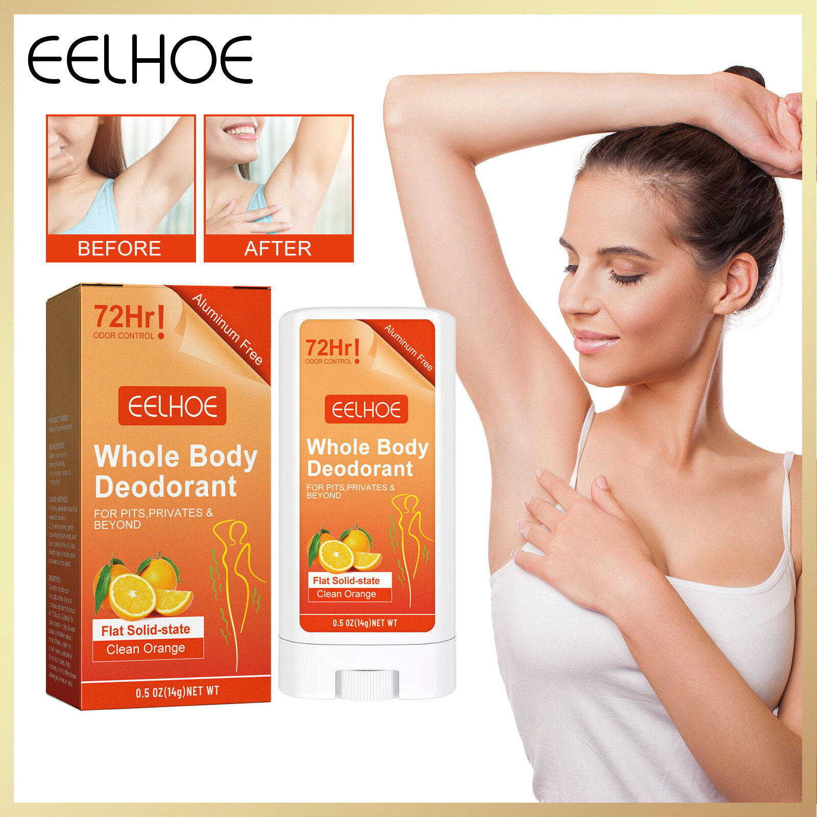 Eelhoe Whole Body Deodorant Body Odor Removing Deodorant Cream Armpit