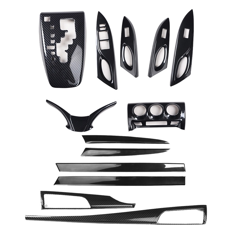 Xuming Ốp Bảng Điều Khiển Công Tắc Cửa Sổ Điện Xe Hơi Họa Tiết Sợi Carbon Cho TOYOTA VIOS 2014-2018 Phụ Kiện Nội Thất VIOS XP150 NCP150