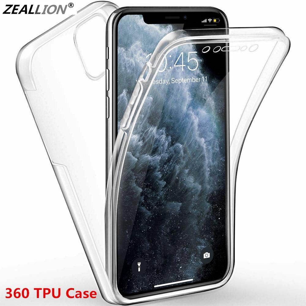 Zeallion For [Apple iPhone 12 13 Mini 11 X XS 11 Pro Max  XR 7 8 Plus 6 6s Plus 5 5s SE] Case 360 Degree Full Cover Soft Clear Silicone Transparent Phone Case