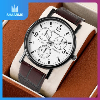 SHAARMS Đồng hồ nam Đồng hồ doanh nhân Quartz dây da bằng tay 28035A thumbnail