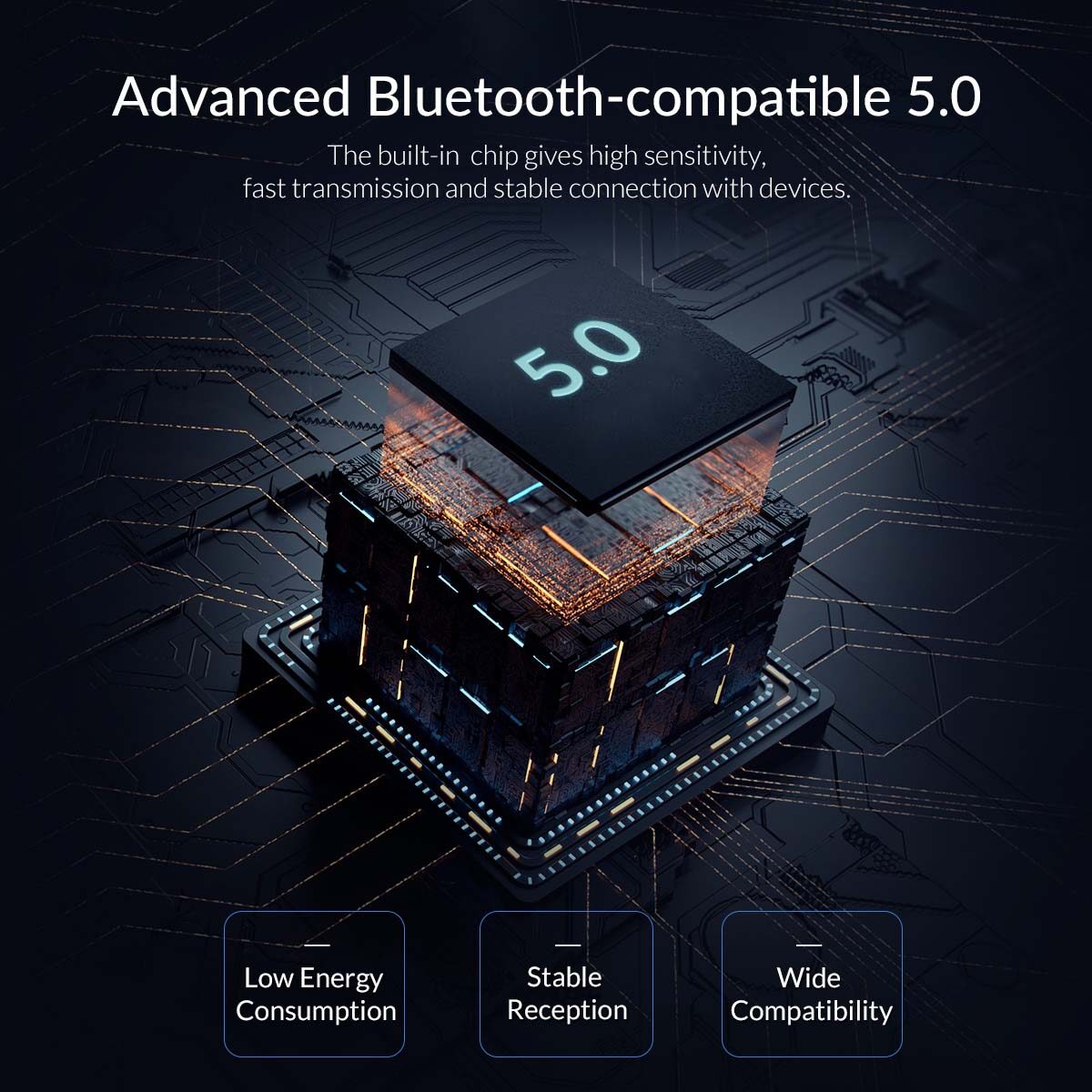 ORICO USB Bluetooth 5.0 Bộ Chuyển Đổi Thiết Bị Ngoại Vi Chuột Không Dây Mini Bộ Phát Nhạc Thiết Bị Thu Nhận Âm Thanh Cho Loa Máy Tính Chuột Máy Tính Xách Tay